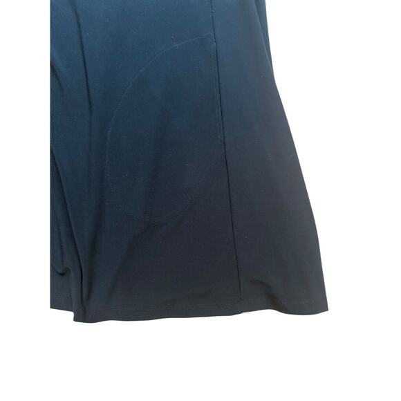 Sun Kim Jersey Draping Navy Blue Dress‎ Pleating on Back Pockets Medium - Picture 3 of 6